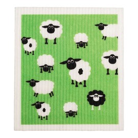 Retro Kitchen Compostable Sponge Cloth - Sheep, 1 Cloth