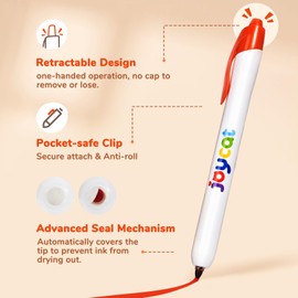 JoyCat Click & Draw Washable Markers for kids with Retractable Tips,40 Colors Markers Set,retractable marker for Toddlers Kids, Ideal arts & crafts supplies,coloring markers,Holiday Gifts for Kid.