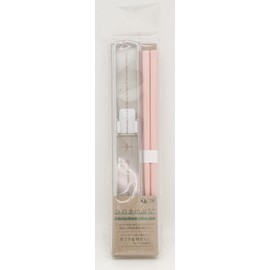 OSK HS-16 Antibacterial Pull Lid Chopsticks Case Set, 7.7 inches (19.5 cm), Light Pink, Hinoki Pura, HKP No.3, Made in Japan