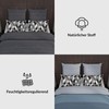 LARAWELL Cushion Cover 80 x 80 cm Cotton Grey Black