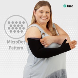 Juzo Soft 2001 20-30mmhg Max Armsleeve with Silicone Top Band for Women,Beige,4 (IV) MAX Regular