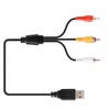 BERANMEY USB to 3RCA Cable, 1.5m/5ft USB Male to 3