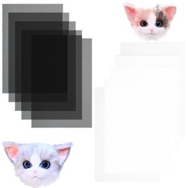 IANFAN 10 Pcs 0.5mm Fursuit Eyes Mesh, Waterproof Printable Mesh Sheet Plastic PVC Eye Meshs Sheets 11.81 x 8.27 in Blank Eye Meshs for Therian Mask Furry Cosplay Props Fursuits DIY (Black White)