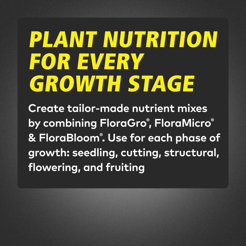 General Hydroponics Flora Series Fertilizer Bundle, with FloraMicro, FloraGro, FloraBloom