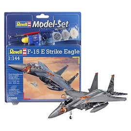 Revell 63996 62 Pieces F-15E Eagle Model Set, 1:144 Scale, Level 4, Multi-Color
