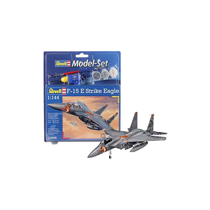 Revell 63996 62 Pieces F-15E Eagle Model Set, 1:144 Scale,