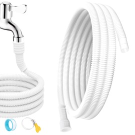 Universal Dehumidifier Drain Hose 6.6 Feet Air Conditioner Hose with Cut-Table Rubber Adapter Connect Clamp and Teflon Tape, Drain Pipe for Dehumidifiers, Air Conditioners