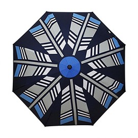 [Japanese Umbrella Lovely Great Graphics] Japanese Pattern Textile Trifold Rubbish Umbrella Family Crest Series -