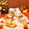Dunzoom - 60 bandejas desechables de papel de otoño, para