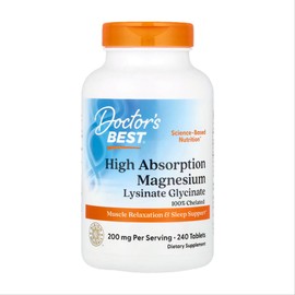 Dr's Best 닥터스 베스트 마그네슘 킬레이트 마그네슘 200mg 240타블렛 Dr. Best Magnesium Chelate Magnesium 200mg 240 Tablets