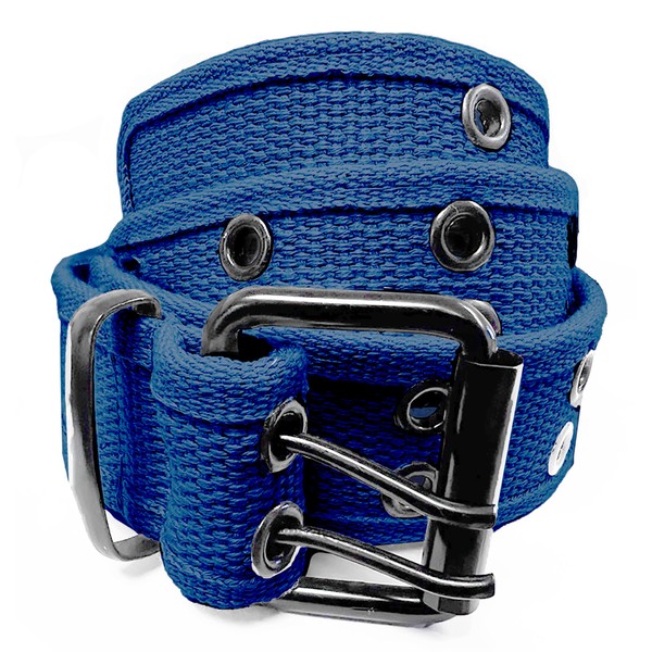 Double Grommet Belt, Unisex Double Hole Canvas Belts for Men