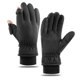 Bakovity Women's Men's Winter Gloves, Cold Weather Warm Gloves,Running,Hiking,Fishing,Hunting,Finger Touch Screen Gloves, Black1, Medium