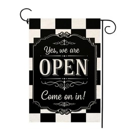 We Are Open Garden Flag Open Sign Double Sided 12 X 18 Inch Welcome Yard Patio Lawn Villa Park Outdoor Decor