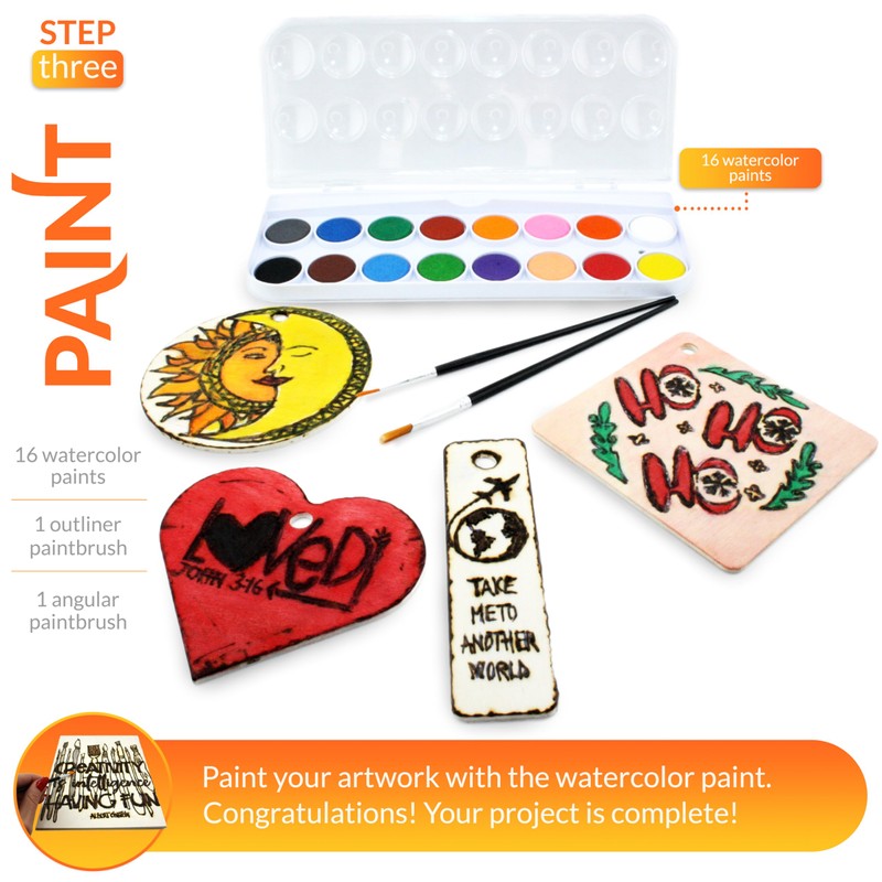 Scissor-Tailed Beginners Wood Burning Kit 140 Pieces. Best Gift Idea