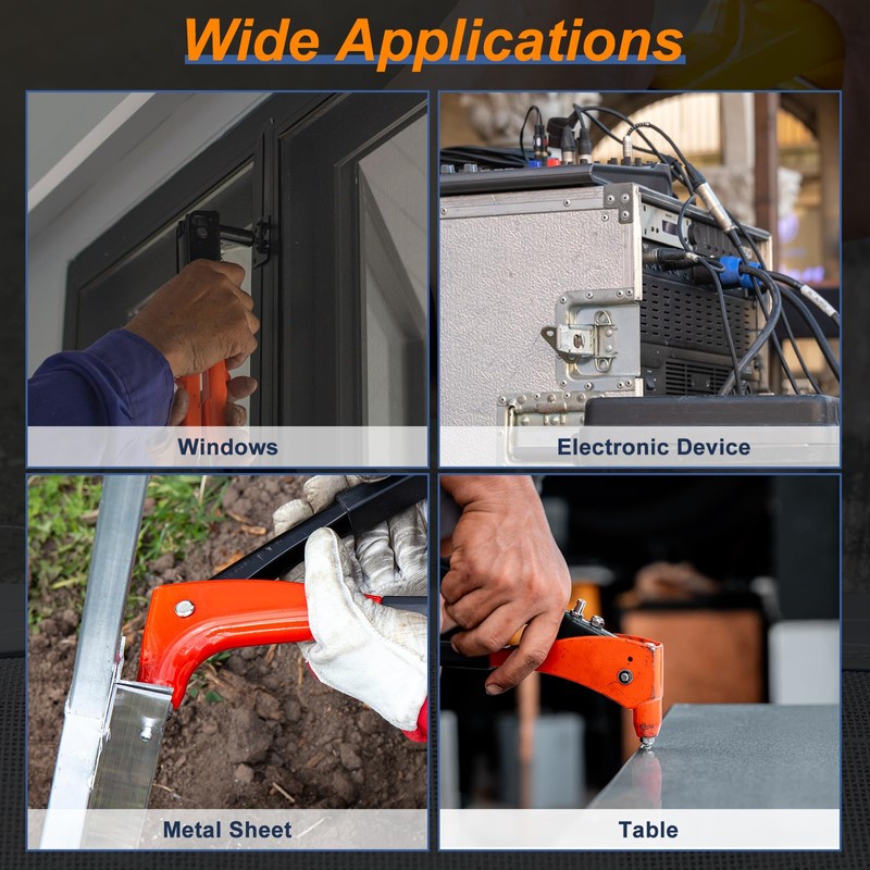 uxcell 100Pcs 5/32"x3/8" Large Flange Head Blind Rivets, Zinc-Plated Carbon