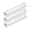 Mr. Pen- Ruler, 6 inch Ruler, Pack of 3, Clear,