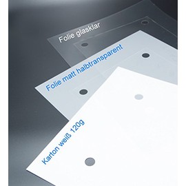 Insert, Empty Inlet for PC Labelling for our Door Signs, Set of 10 (150/150 mm 2B Matt Semi-Transparent)
