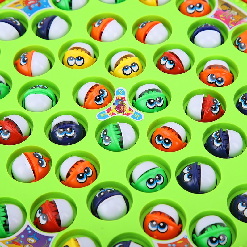 Fishing Game Toy Set with Rotating Board fishing plate Parent