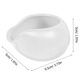 3Pcs Small Ceramic Sauce Pitcher Milk Pitcher Syrup Pitcher Milk Gravy Dispenser 3.73 x 1.97 x 1 Inch