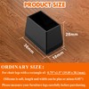 Rectangle Chair Leg Protectors for Hardwood Floors,Black,0.75 x 1.5