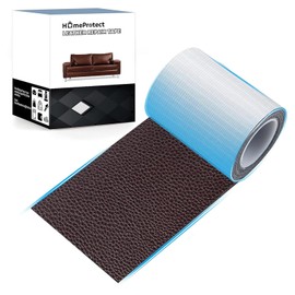 HomeProtect Leather Repair Patch, Leather Repair Tape Kit, 3.15" x 65" Self Adhesive 4-Layer Patch for Couches, Sofas, Furniture & Car Seats (Coffee)