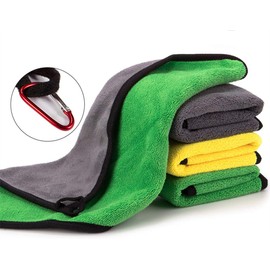 Toasis Soft Microfiber Towels with Carabiner Clip for Fishing Hiking Camping Pack of 3 (Mixed BGY)
