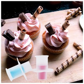 3 Pcs Cupcake Corer Plunger Cutter Mini Pastry Corer Tools Plastic Cupcake Hole Punch for Cupcakes Baking (Random Color)