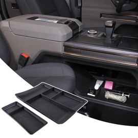 YinanIutos Center Console Lower Storage Tray Consle Armrest Organizer Tray Set SUV Pickup Compatible with 2023-2025 Hummer EV Center Console Organizer Tray Accessories (2PCS)