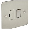 Knightsbridge FP6300BC FPAV6300BC Flat Plate 13A Switched Fused Spur Unit-Brushed