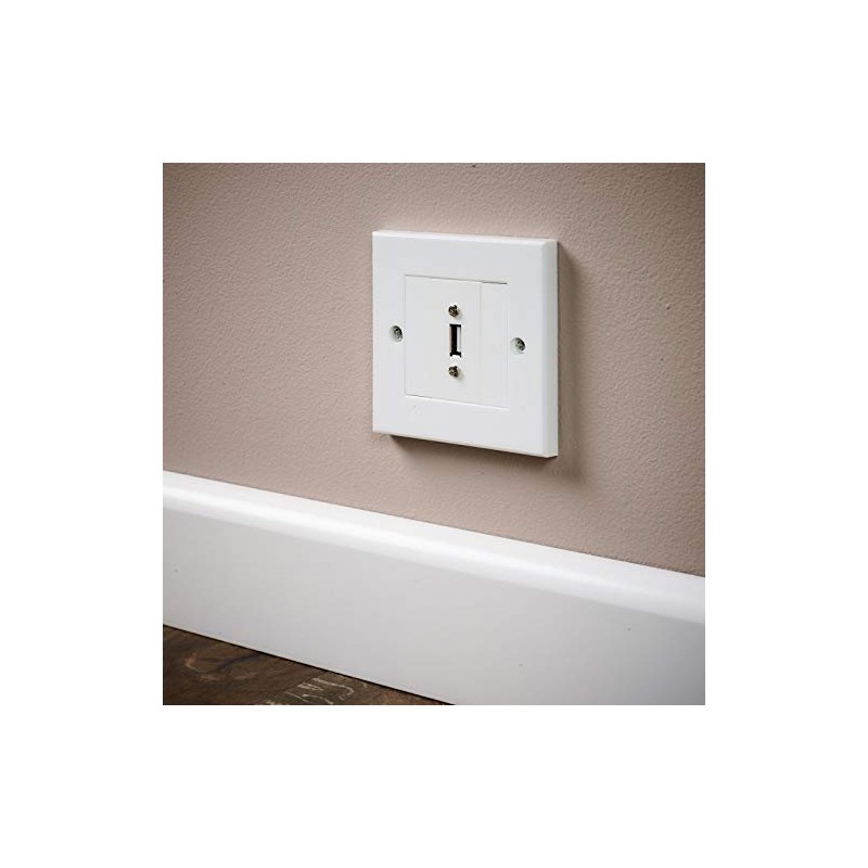 USB 2.0 Modular Faceplate/Wall Outlet (1 x USB 2.0 Port)