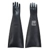 Portwest Heavyweight Latex Rubber Gauntlet 600mm, Size: XL, Colour: Black,