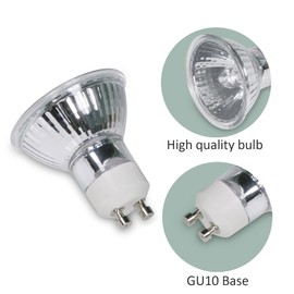 Comyan Comyan GU10 Halogen Bulbs 50W 230V GU10 Halogen Spotlight Bulbs 450lm 2800K Warm White 40 Beam Angle GU10 Bulbs for Ceiling Lights Dimmable - 6Pack