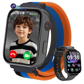Ucani 4G Kids Smart Watch Boys Girls, Kid GPS Tracker Watch Phone Video Call Wifi Position School Mode Pedometer SOS Games,Birthday Toy Gifts for 4-12 Years Old (V 4G A22-Shallow Black)