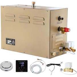 CGOLDENWALL Generador de Vapor 5KW con Drenaje Automtico95-131  Controlador Tctil Impermeable, Uso para DuchaSaunaBao TurcoSPA, Apto para Calentar... 