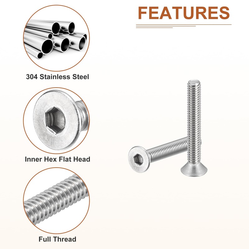 DTGN #10-32 x 1-1/4" Flat Head Socket Cap Screws, 10