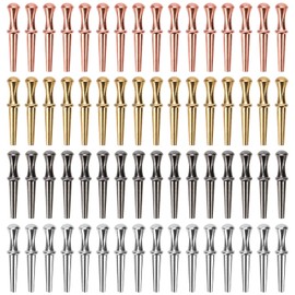 64pcs Cribbage Board Pegs, Cribbage Board Pins Metal Cribbage Pegs Gesture Cribbage Pegs Set Fit 1/8 Hole Cribbage Traditional Board Game for Friends and Family, 4 Colors