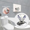 XQIGI Toilet Tank Button Pack of 4,Crystal Toilet Top Push