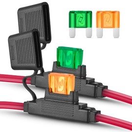 Nilight Nilight 2PCS Inline Maxi Fuse Holder 10 Gauge AWG Tin Plated Copper 12V Inline Fuse Holder 30A 40A Maxi APX Fuse IP67 Waterproof Maximum 60A Fuse Link for Car Truck Marine Boat