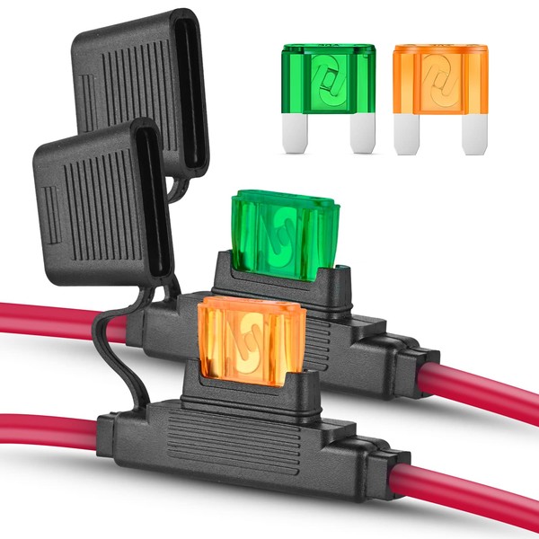 Nilight Nilight 2PCS Inline Maxi Fuse Holder 10 Gauge AWG