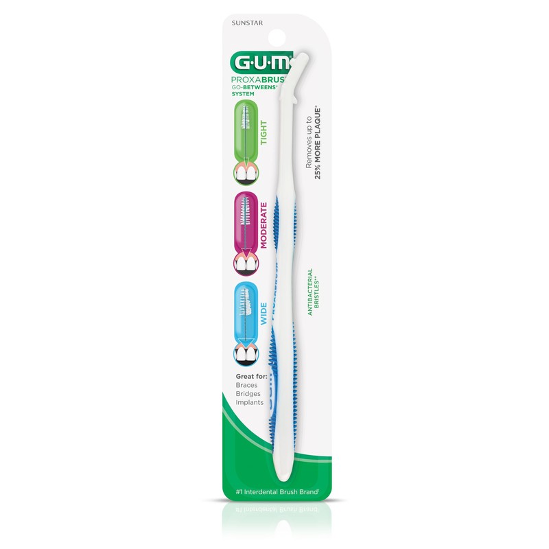 GUM Proxabrush Permanent Handle Refills - Compatible with Go-Betweens Interdental