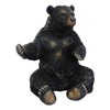 Ebros Rustic Cabin Lodge Decorative Sitting Black Bear Wine Bottle