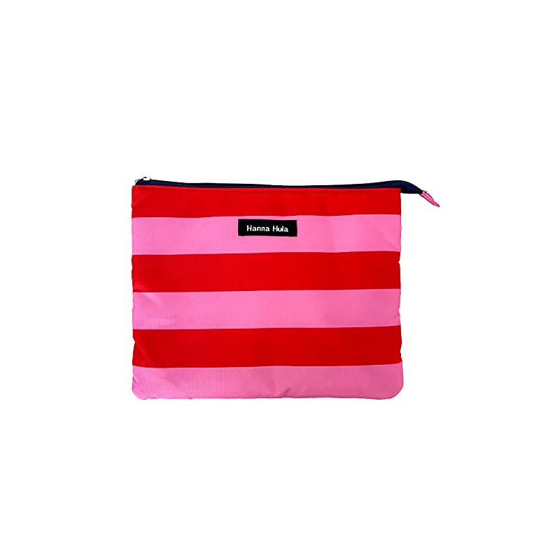 Hannafura Deodorizing Pouch, Border Red, Antibacterial