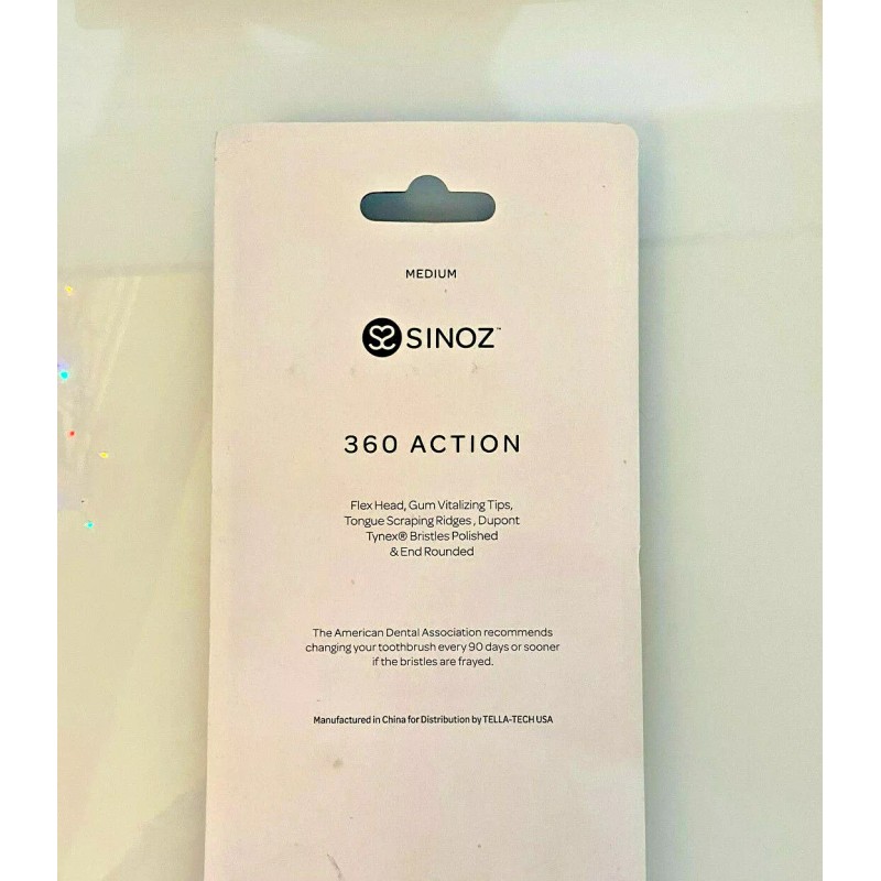 SINOZ 360 Action Medium Toothbrushes [4-Pack] Flex Head Gum Vitalizing