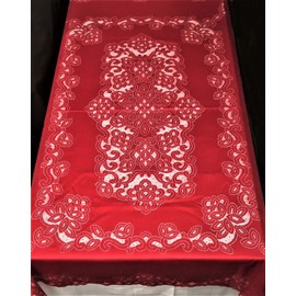 Heritage Lace Red Lace Artistry Tablecloth 48" x 67" Dining Room Kitchen Weddng Banquet