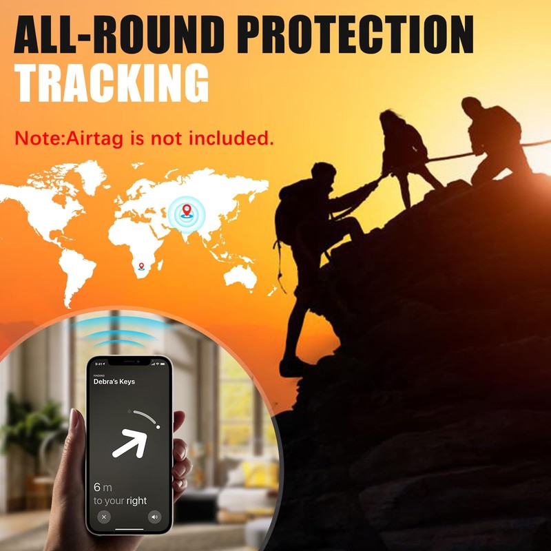 AirTag Holder with 3-Digit Combination Lock, Zinc Alloy Anti-Theft Protective