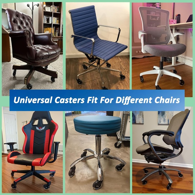 WakeTek Office Chair Caster, a Kind of Soft and Wear-Resistant