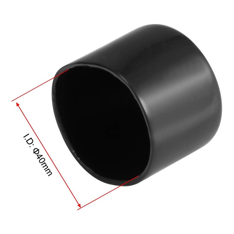 TOP-VIGOR 4 Pack Rubber End Caps 40mm ID Round Flexible