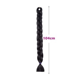 SEGO Hair Braid Extensions, Ombre Colours, Hooks, 2 Tone, 61 cm / 24 Inches, Purple & Dark Purple 3-Piece
