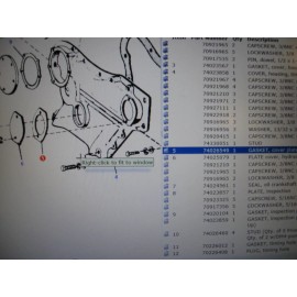 OEM Allis Chalmers Hydraulic Pump Cover Gasket 185 190 200 7000 301 ENG 74026549