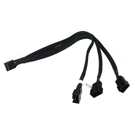 Phobya Y-cable 4Pin PWM 3 x 4Pin PWM 10cm - black